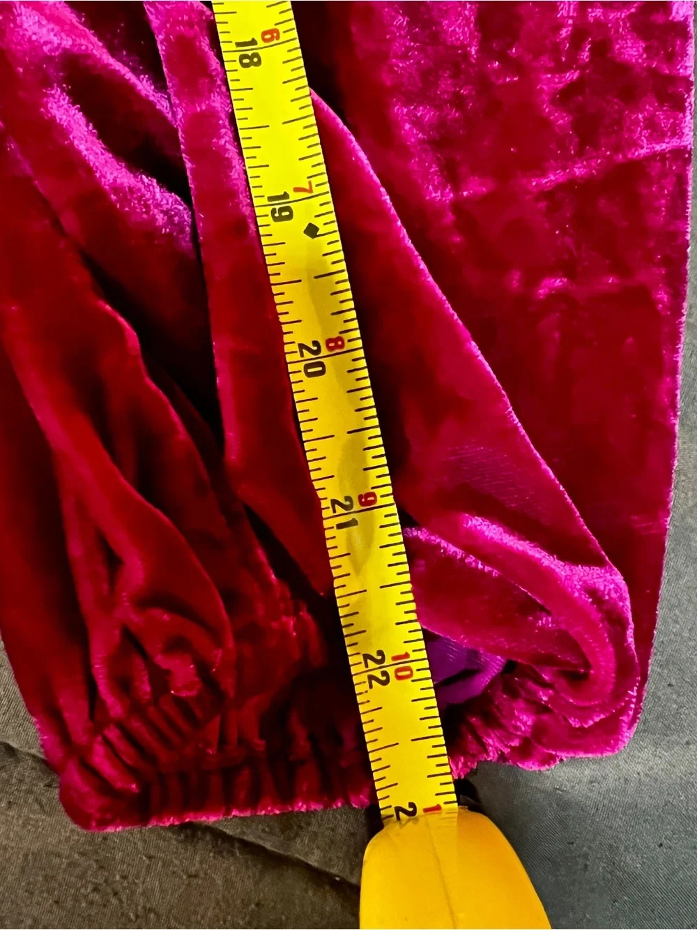 New Anthropologie Fuchsia Velvet Smocked Off The Shoulder Balloon Sleeve Top S